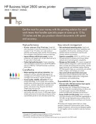 HP Business Inkjet 2800 series printer
