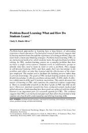 Problem-Based Learning: What and How Do Students Learn?