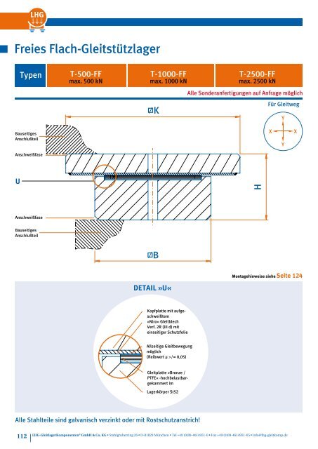 Anlagenbau - LHG-GleitlagerKomponenten® GmbH & Co. KG