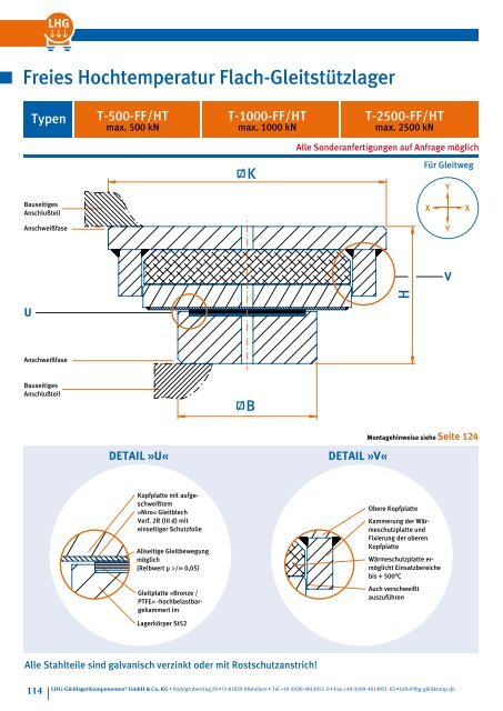 Anlagenbau - LHG-GleitlagerKomponenten® GmbH & Co. KG