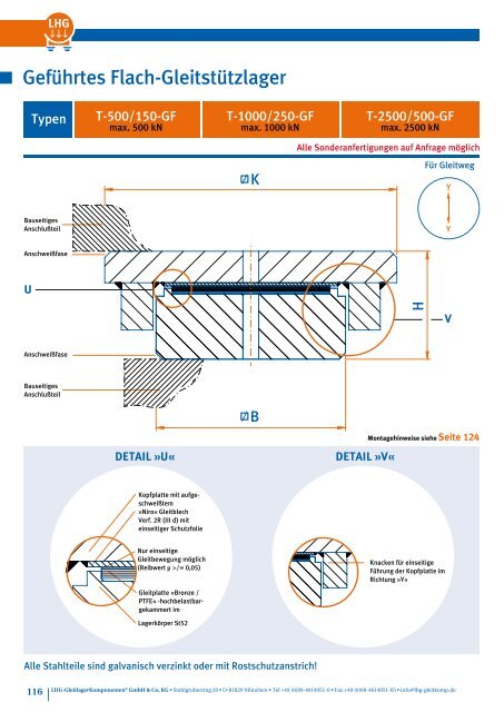 Anlagenbau - LHG-GleitlagerKomponenten® GmbH & Co. KG