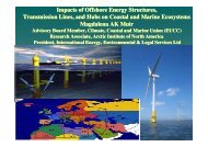 Impacts of Offshore Energy Structures, Transmission ... - EUCC