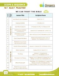 we can trust the bible scope & sequence - Answers in Genesis