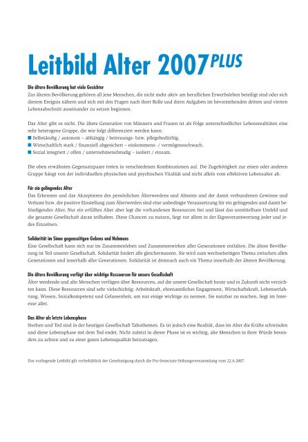 Jahresbericht 2006 - Pro Senectute Luzern - bei Pro Senectute ...