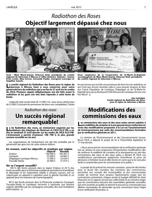 L'Ãcho de LamÃ¨que mai 2012 - Canadamunicipal.ca