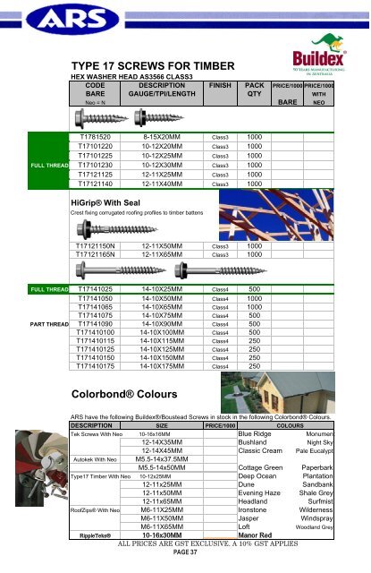 Entire Catalogue - AUSTRALIAN RIVETING SUPPLIES PTY. LTD