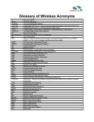 Glossary of Wireless Acronyms - 4G Americas