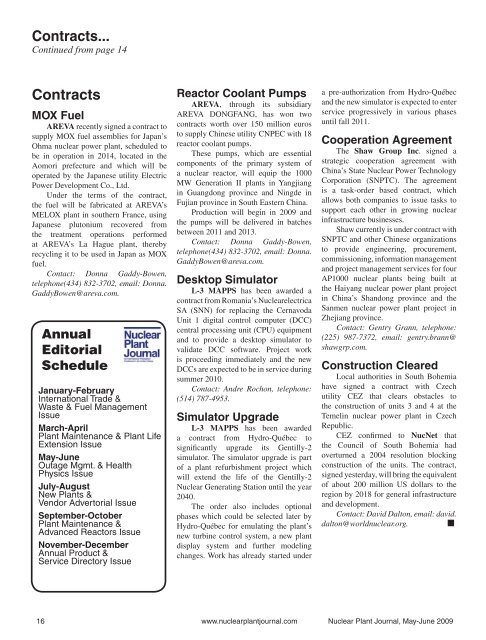 Nuclear Plant Journal Outage Management ... - Digital Versions