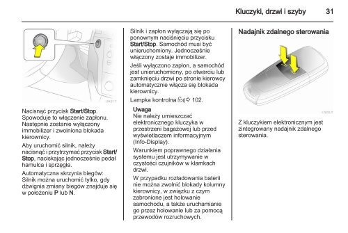 Opel Zafira 2013 â Instrukcja obsÅugi â Opel Polska