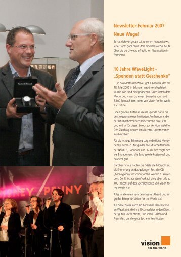 Newsletter Februar 2007 - Vision for the World