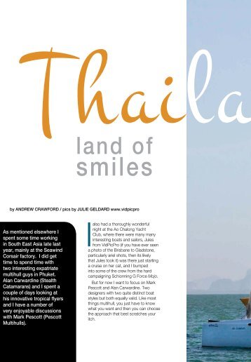 Thailand - Land of Smiles - MULTIHULL WORLD