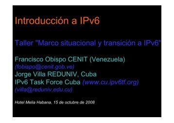 IntroducciÃƒÂ³n a IPv6 - IPv6 Task Force