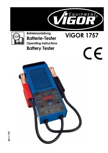 Battery Tester ViGOR 1757 - Vigor Equipment