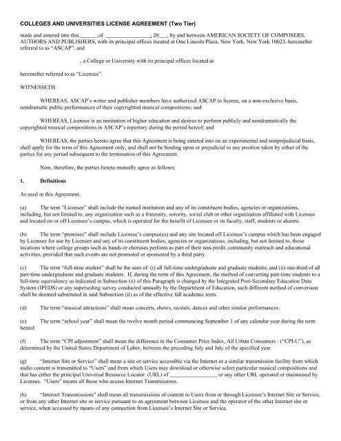 Download License (PDF) - ascap
