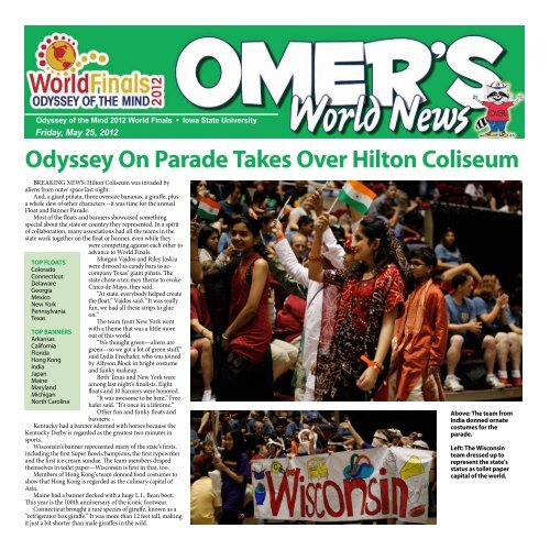 Odyssey Of The Mind 2012 World Finals â¢ Iowa