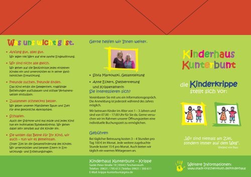 Flyer Kinderkrippe - Tirschenreuth