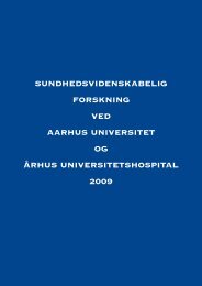 Sundhedsvidenskabelig Forskning ved Aarhus - Institutleder til ...