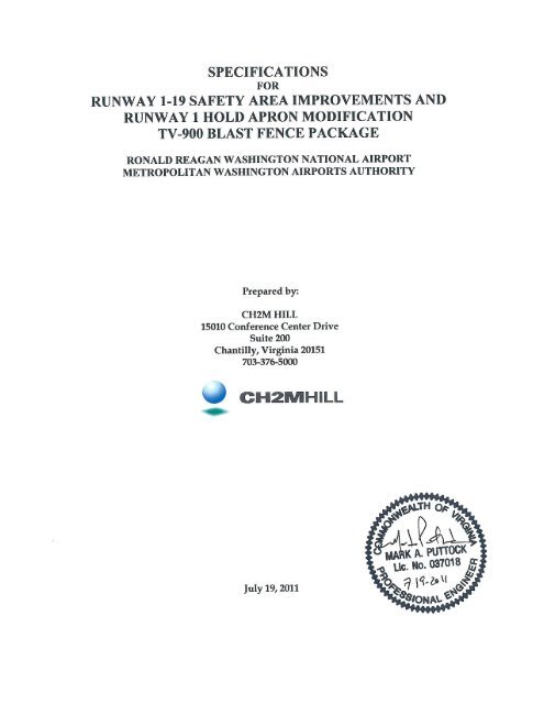 Attachment 1: Specifications - Metropolitan Washington Airports ...