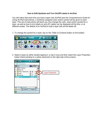 How to Edit Symbols and Turn On/Off Labels in ArcPad You will ...