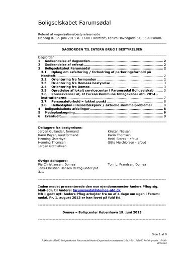 2000 OrgmÃ¸de referat 17-06-2013 - Domea