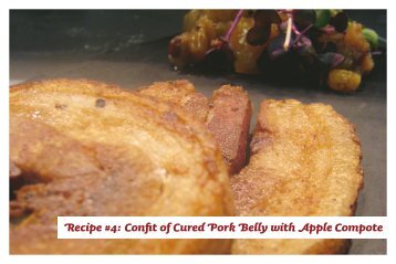 Recipe #4: Confit of Cured Pork Belly with Apple Compote - Cava