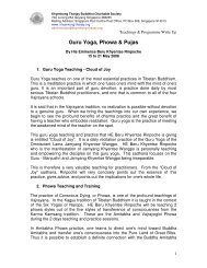 Guru Yoga, Phowa & Pujas - Khyenkong Tharjay