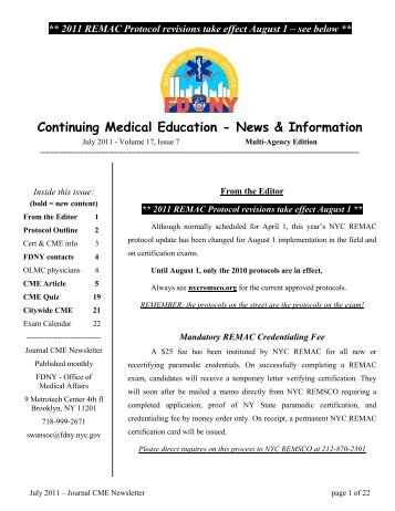 11-07 CME journal multi.pdf - The Regional Emergency Medical ...