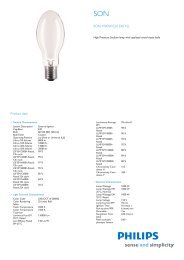 Product Leaflet: SON, E39/E40 - Casa delle Lampadine