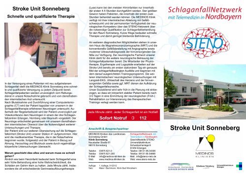 Flyer Stroke Unit Sonneberg (PDF) - Regiomed Kliniken