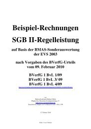 Beispiel-Rechnungen SGB II-Regelleistung auf ... - Tacheles e.V.