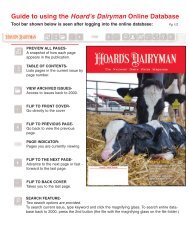 Guide to using the Hoard's Dairyman Online ... - Hoards Dairyman
