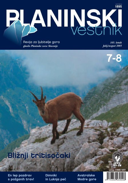 Celotna Å¡tevilka - Planinski Vestnik