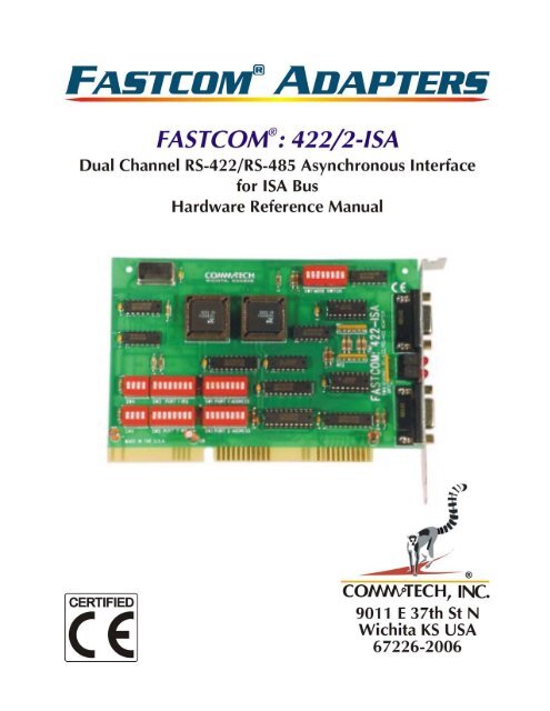 FASTCOMÂ®: 422/2-ISA HARDWARE MANUAL - Commtech-fastcom ...