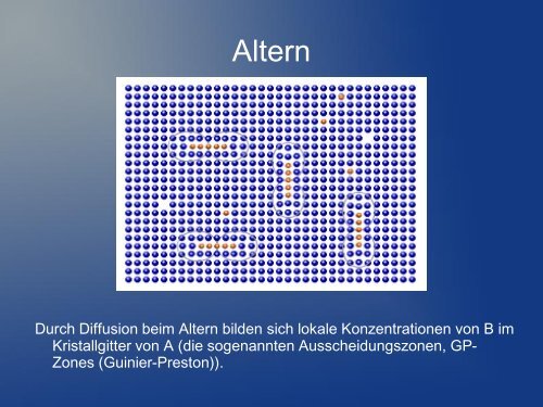 Festigkeitssteigernde Mechanismen am Beispiel von Al-Legierungen