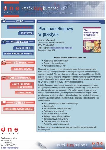 Plan marketingowy w praktyce plampr - Structum