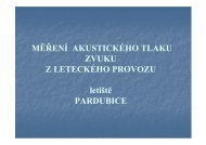 Měření aktustického tlaku zvuku - prezentace ... - Letiště Pardubice