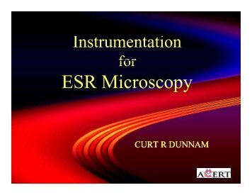 Instrumentation for ESR Microscopy - acert