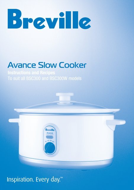 Avance Slow Cooker Instructions And Recipes Breville