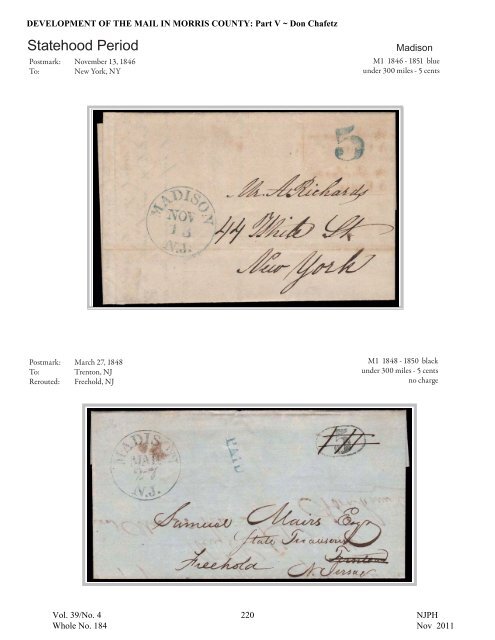 NJPH - New Jersey Postal History Society