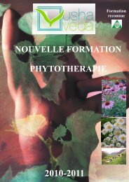 Module A â Les bases de la phytothÃ©rapie - Usha Veda