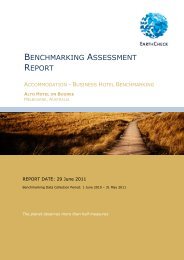 BENCHMARKING ASSESSMENT REPORT - EarthCheck