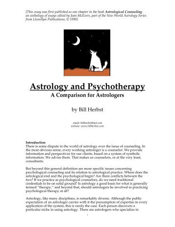 Astrology and Psychotherapy - Bill Herbst, astrologer