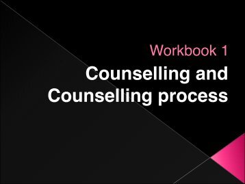 Workbook 1 - Counselling Connection