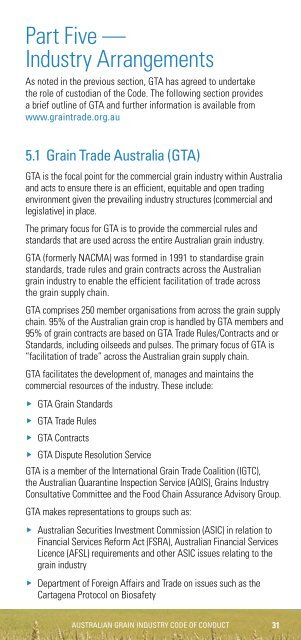 Australian Grain Industry Code of Practice - Pulse Australia