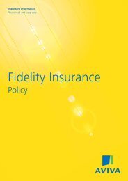 Fidelity Insurance Policy - Aviva