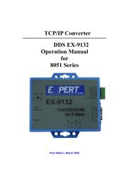 TCP/IP Converter DDS EX-9132 Operation Manual for 8051 Series