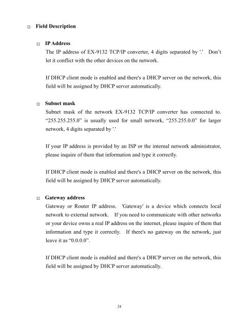 TCP/IP Converter DDS EX-9132 Operation Manual for 8051 Series