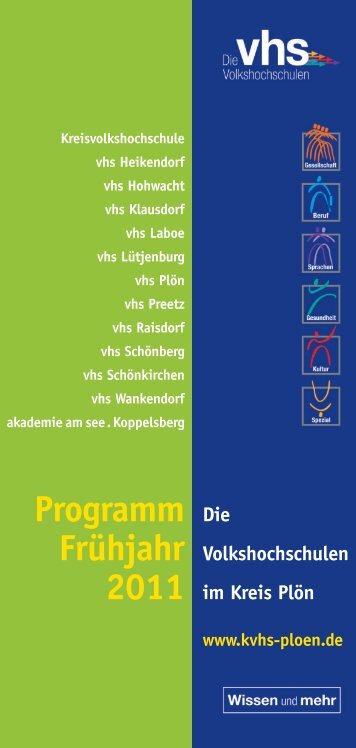 Programm Die Frühjahr Volkshochschulen 2011 im ... - KVHS Plön