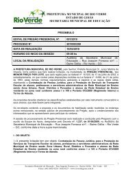 prefeitura municipal de rio verde estado de goiÃ¡s secretaria ...