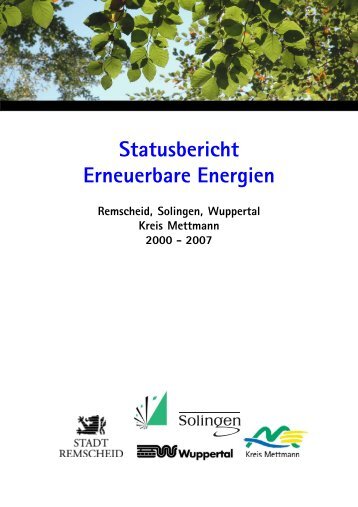 Statusbericht Erneuerbare Energien - Remscheid ... - Kreis Mettmann